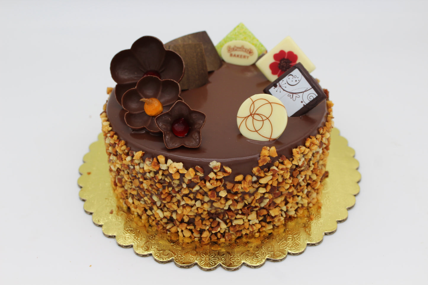 Chocolate Mousse with Almonds Cake